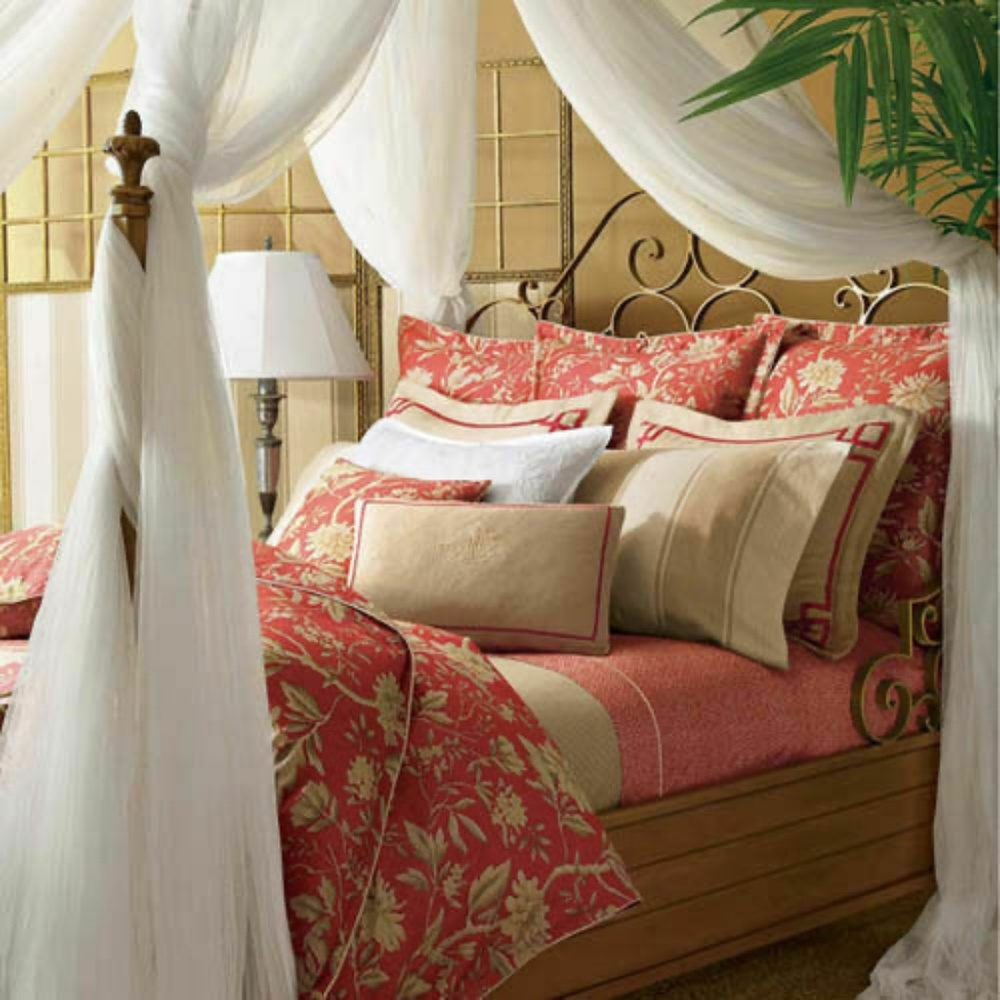 RALPH LAUREN VILLA CAMELIA STRIPE TWIN FLAT SHEET - CREAM - Picture 2 of 4